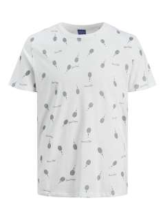 Jack & Jones - Positano A.O.P. T-Shirt Hvid (1)