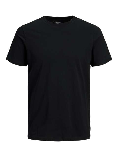 Jack & Jones - Ensfarvet Økologisk T-Shirt Sort billede 1