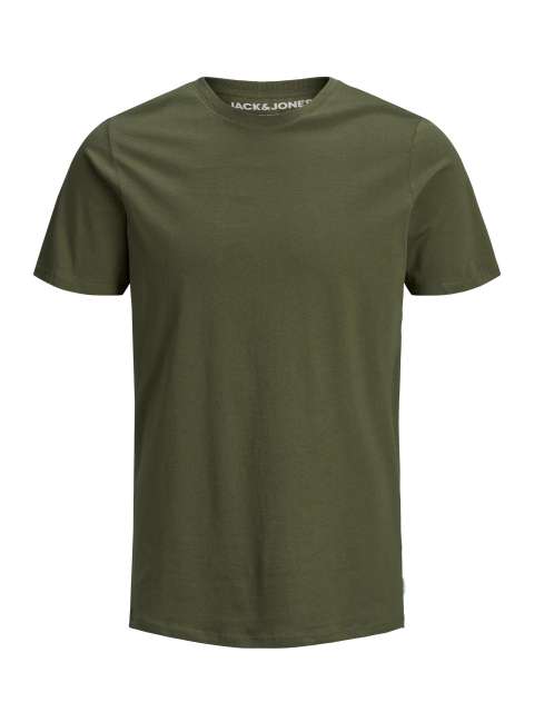 Jack & Jones - Ensfarvet Økologisk T-Shirt Olive billede 1