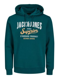 Jack & Jones - Logo Sweat Hood Storm (1)