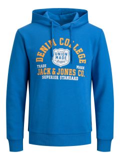 Jack & Jones - Logo Sweat Hood French Blue (1)