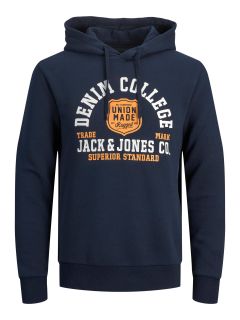 Jack & Jones - Logo Sweat Hood Sky Captain (1)