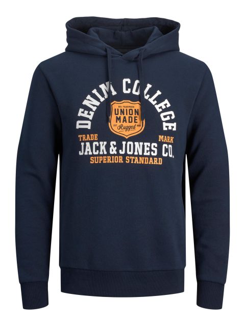 Jack & Jones - Logo Sweat Hood Sky Captain billede 1