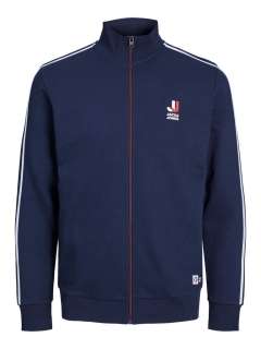 Jack & Jones - Logan Block High Neck Zip Navy (1)