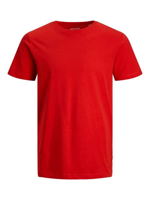 Jack & Jones - Ensfarvet Økologisk T-Shirt Rød billede 1