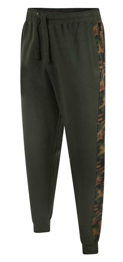 Kam - Panelled Camo Jogging Buks - Khaki billede 1