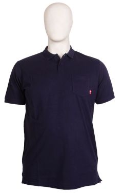 M.I.N.E - Ensfarvet Polo - Navy (1)