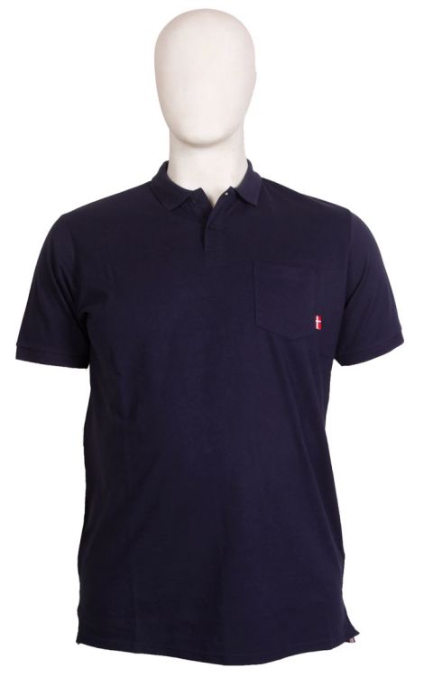 M.I.N.E - Ensfarvet Polo - Navy billede 1