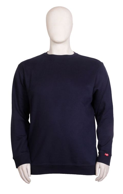 M.I.N.E - Ensfarvet Sweatshirt Navy billede 1