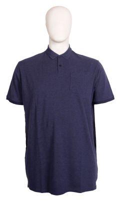 Stolen Denim - Ensfarvet Meleret Polo Insignia Blue (1)