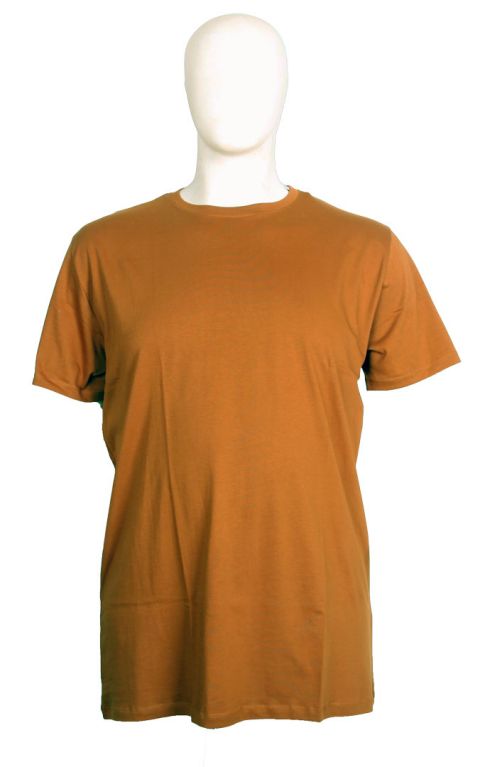 Stolen Denim - Ensfarvet Pima Cotton T-Shirt Cinnamon billede 1