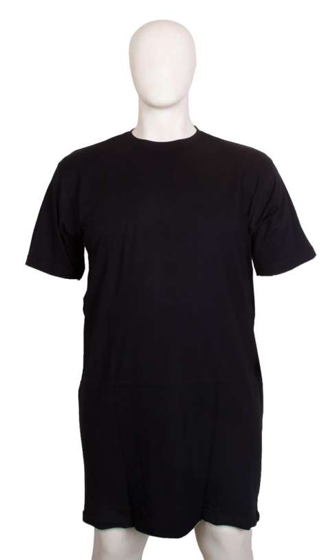 XLtøj - Standard T-Shirt Ekstra Lang - Sort billede 1