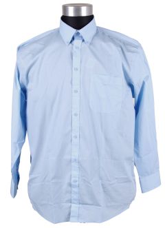 Espionage - L/S Ensfarvet Skjorte Button Down Lys Blå (1)