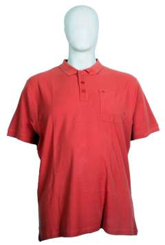 Espionage - Ensfarvet Bomulds Polo Dark Coral (1)