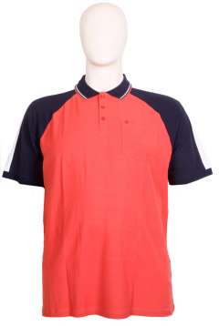 Espionage - Cut & Sew Polo Coral/Navy (1)