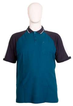 Espionage - Cut & Sew Polo Teal/Navy (1)