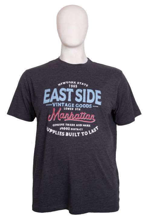 Espionage - East Side Melange Print T-Shirt billede 1