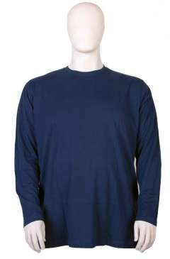 Espionage - Ensfarvet Langærmet T-Shirt - Navy (1)