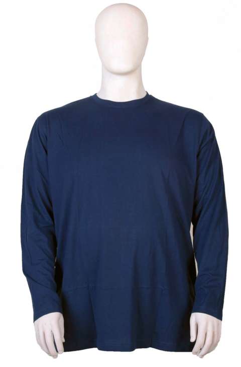 Espionage - Ensfarvet Langærmet T-Shirt Navy billede 1