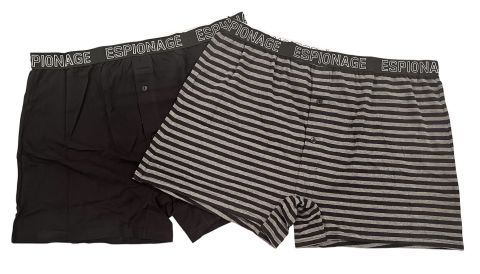 Espionage - Stribede/Sort 2 Pak Boksershorts billede 1
