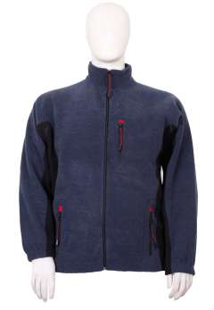 Espionage - Rib Fleece Jakke Navy/Sort (1)