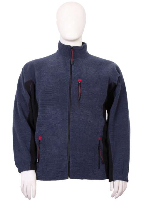 Espionage - Rib Fleece Jakke Navy/Sort billede 1