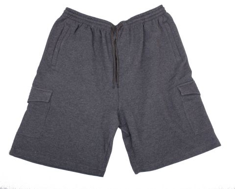 Espionage - Jersey Cargo Jogg Shorts Sort + Koksgrå billede 3