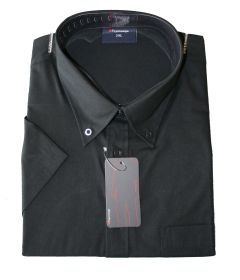 Espionage - Ensfarvet skjorte m. Button down - Sort (1)