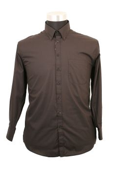 Espionage - L/S Ensfarvet Skjorte Button Down Sort (1)