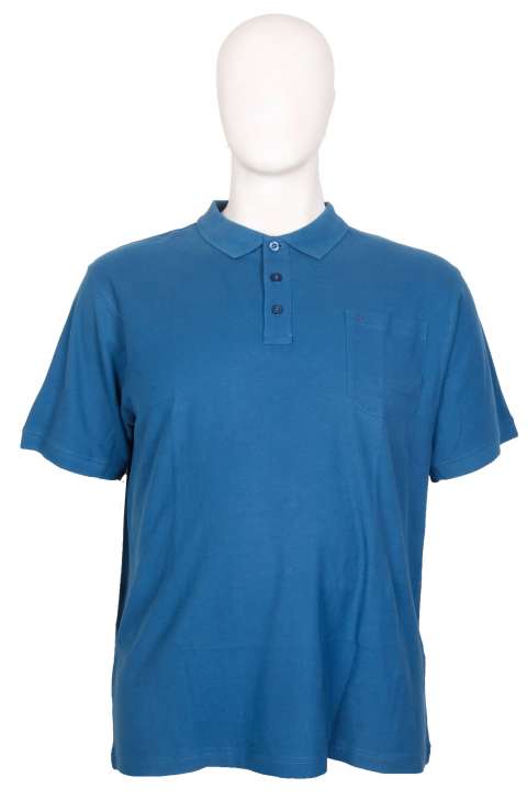 Espionage - Ensfarvet Bomulds Polo Teal billede 1